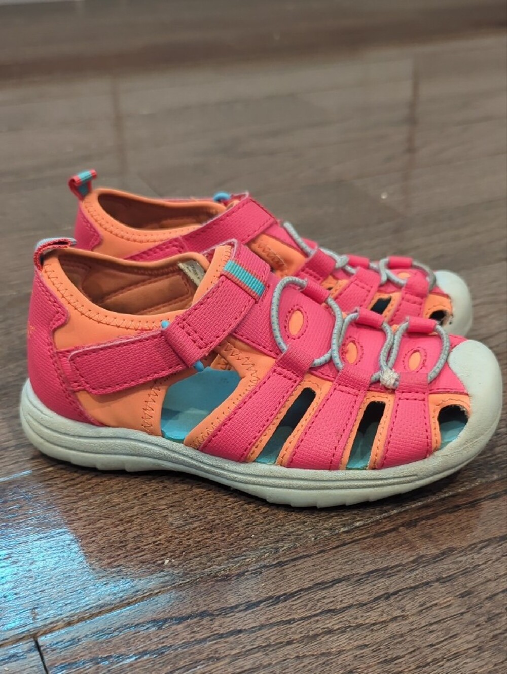 Bullfrog Water Sandals Pink Girls‎ Size 11 image 2